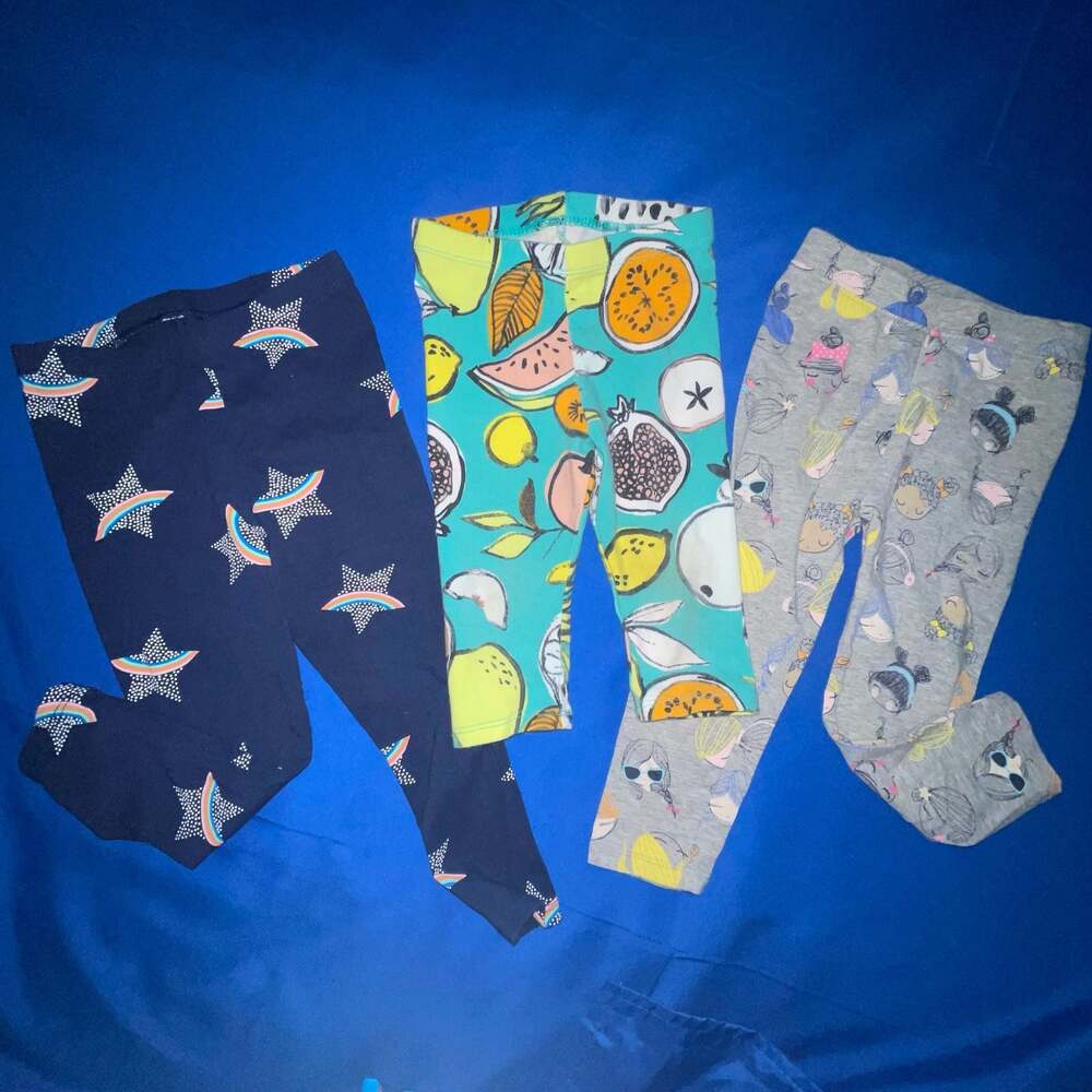 Size 2T Bundle of 3 Toddler Girls Leggings Size 2T